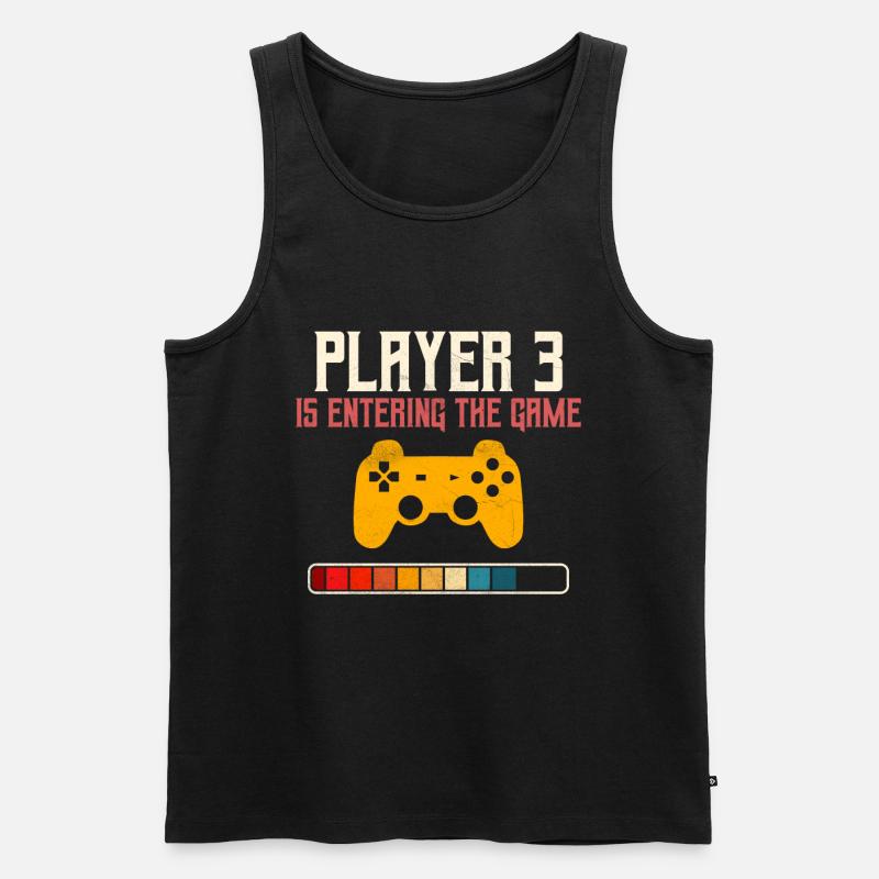 Player 3 Game - Männer Premium Bio Tank Top - Schwarz