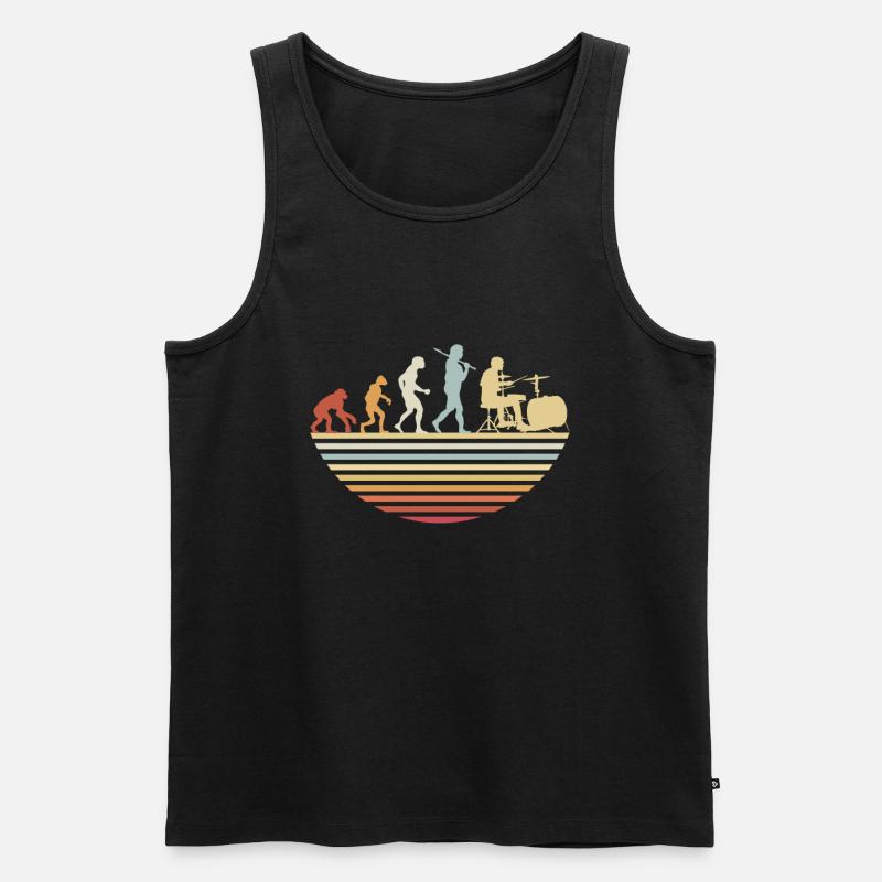 Drums evolution - Men's Premium Organic Tank Top - black