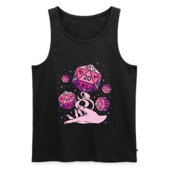 Fantasy dice - Men's Premium Organic Tank Top - black - Front - AI Model Male 178 light (178cm)