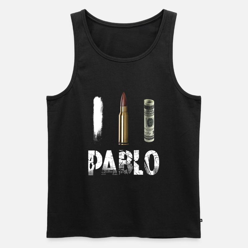 Pablo Escobar - Männer Premium Bio Tank Top - Schwarz