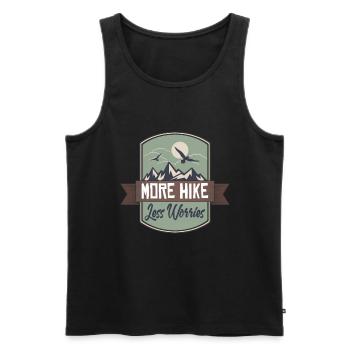Randonnées montagnes Nature alpinisme Alpinisme forêt - Débardeur bio Premium Homme - noir - Devant - Michal (187cm)