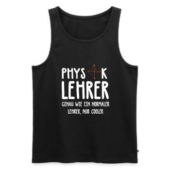 Physik Physiklehrer Physiker Lehrer Schule - Männer Premium Bio Tank Top - Schwarz - Vorne - Michal (187cm)