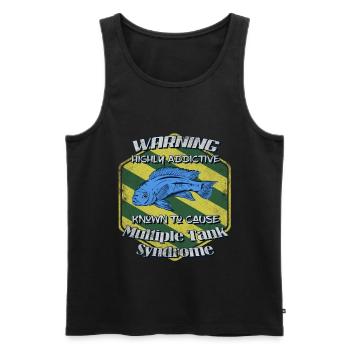 Mbuna Cichlids Malawi Cichlid Contagious Tank - Men's Premium Organic Tank Top - black - Front - AI Model Male 178 light (178cm)