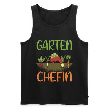 Garten Chefin - Männer Premium Bio Tank Top - Schwarz - Vorne - Michal (187cm)