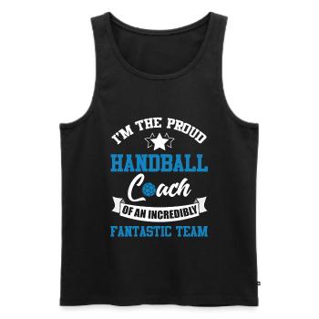 Handball Trainer Handballer Mannschaft Ball - Männer Premium Bio Tank Top - Schwarz - Vorne - AI Model Male 178 light (178cm)