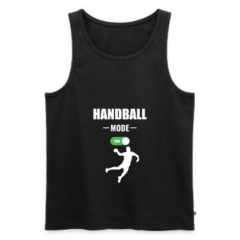 handball mode on - Débardeur bio Premium Homme - noir - Devant - Michal (187cm)