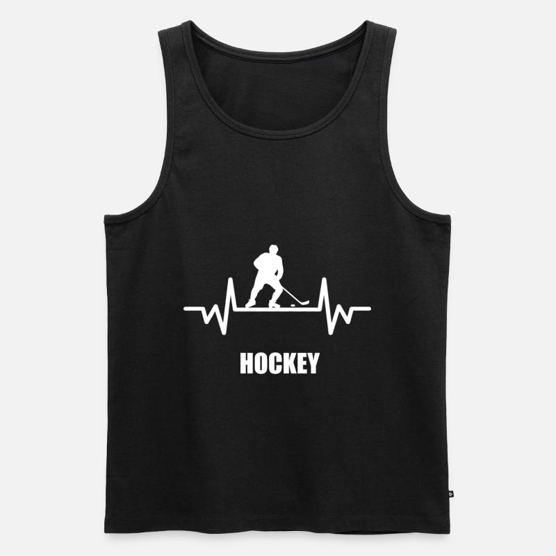 Hockeyschläger - Männer Premium Bio Tank Top - Schwarz