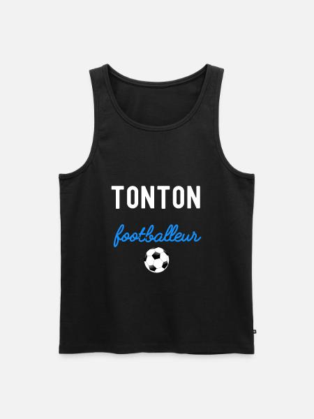 tonton footballeur - Débardeur bio Premium Homme - noir