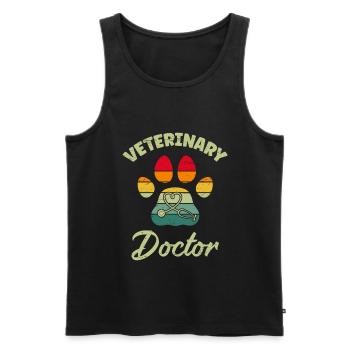 Veterinary Doctor for a Veterinarian Vet Tech - Men's Premium Organic Tank Top - black - Front - Michal (187cm)