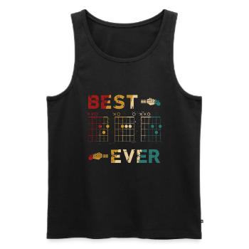 Gitarre Best Dad Ever Hidden Message Akkord für eine - Männer Premium Bio Tank Top - Schwarz - Vorne - Michal (187cm)