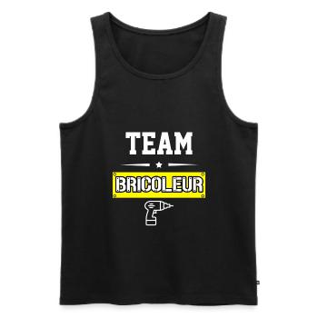 TEAM Bricoleur - Débardeur bio Premium Homme - noir - Devant - Michal (187cm)