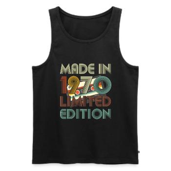 1970 Limited Edition - Männer Premium Bio Tank Top - Schwarz - Vorne - Michal (187cm)