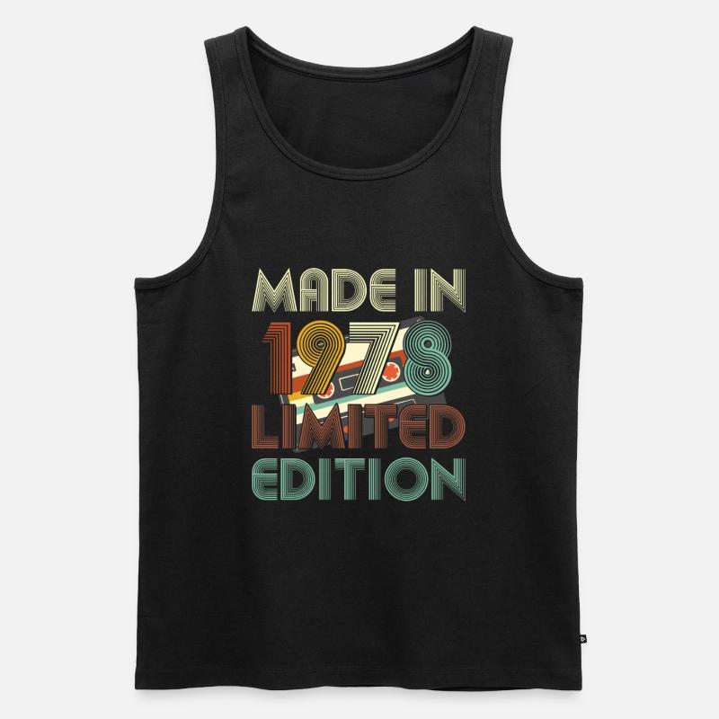 1978 Limited Edition - Männer Premium Bio Tank Top - Schwarz