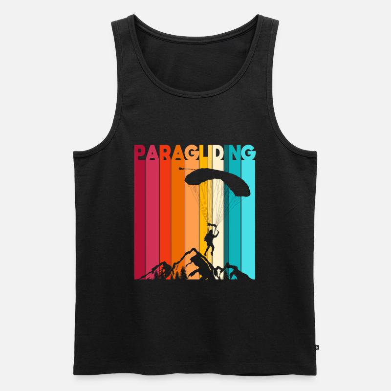 Paragliding - Männer Premium Bio Tank Top - Schwarz