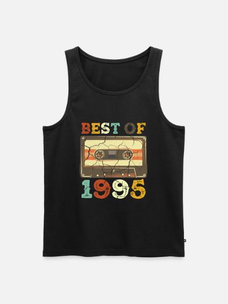Best 1995 Cassette - Männer Premium Bio Tank Top - Schwarz