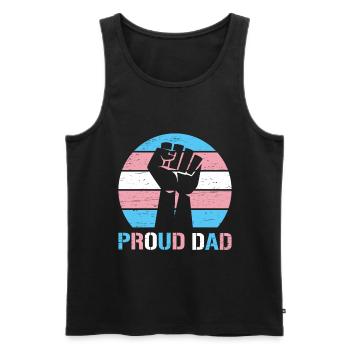 Stolzer Vater Trans Lgbt Rechte Lgbt Stolz Mama - Männer Premium Bio Tank Top - Schwarz - Vorne - Michal (187cm)