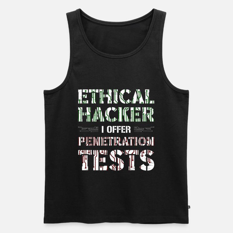 Computer Security Hacker Webentwickler - Männer Premium Bio Tank Top - Schwarz