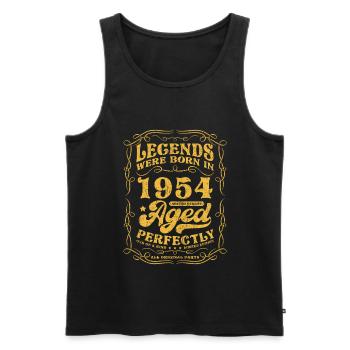 Legends Were Born In 1954 - Männer Premium Bio Tank Top - Schwarz - Vorne - Michal (187cm)