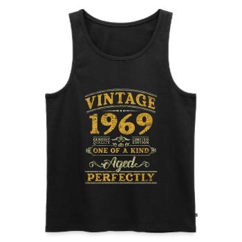 Vintage 1969 One Of A Kind - Männer Premium Bio Tank Top - Schwarz - Vorne - Michal (187cm)