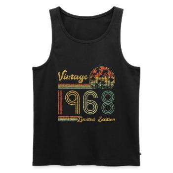 Édition limitée Vintage 1968 - Débardeur bio Premium Homme - noir - Devant - Michal (187cm)