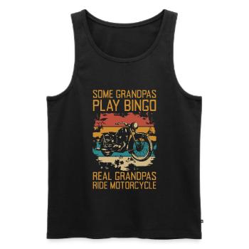 Some Grandpas Play Bingo Real Ride Motorcycle - Männer Premium Bio Tank Top - Schwarz - Vorne - Michal (187cm)