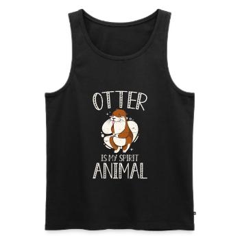 Otter ist mein Geistertier Wildes Haustier Säugetiere Wildtiere - Männer Premium Bio Tank Top - Schwarz - Vorne - Michal (187cm)