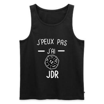 Je peux pas j'ai jdr - Débardeur bio Premium Homme - noir - Devant - Michal (187cm)