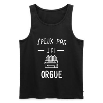 Je peux pas j'ai orgue instrument musique - Débardeur bio Premium Homme - noir - Devant - Michal (187cm)
