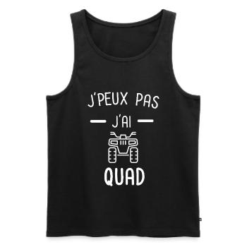 Je peux pas j'ai quad - Débardeur bio Premium Homme - noir - Devant - Michal (187cm)
