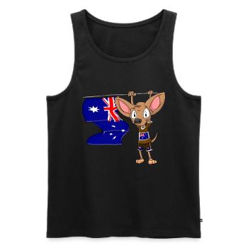 Chihuahua australien - Débardeur bio Premium Homme - noir - Devant - Michal (187cm)