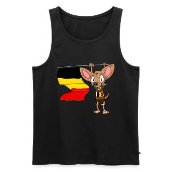 Chihuahua belge - Débardeur bio Premium Homme - noir - Devant - Michal (187cm)