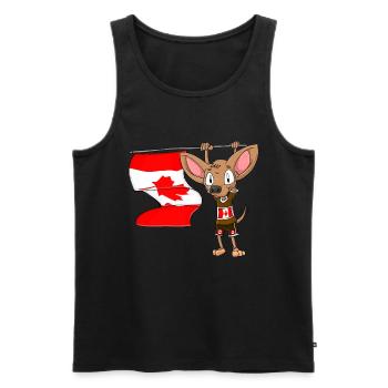 Canada Chihuahua - Débardeur bio Premium Homme - noir - Devant - Michal (187cm)