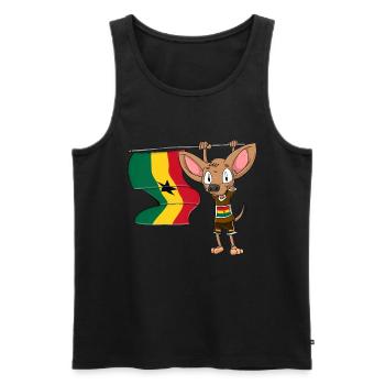Ghana Chihuahua - Débardeur bio Premium Homme - noir - Devant - Michal (187cm)