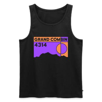 Grand Combin Wallis Wanderung Überschreitung mtb - Männer Premium Bio Tank Top - Schwarz - Vorne - AI Model Male 178 light (178cm)