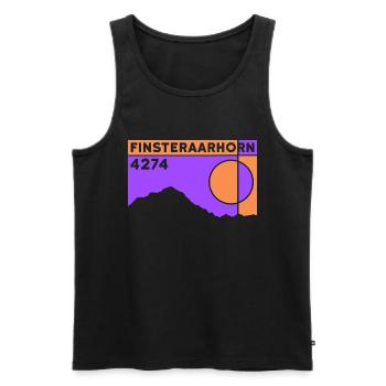 Finsteraarhorn Bernese Oberland Ski Touring Hiking - Men's Premium Organic Tank Top - black - Front - Michal (187cm)