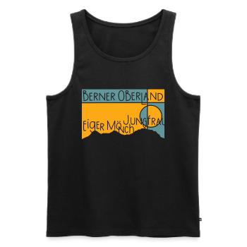 Eiger Mönch Jungfrau Jungfraujoch Berner Oberland - Männer Premium Bio Tank Top - Schwarz - Vorne - Michal (187cm)