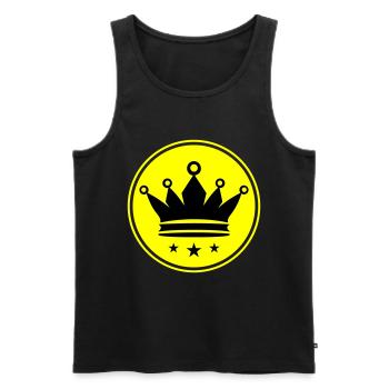 Crown Icon Symbol - Men's Premium Organic Tank Top - black - Front - AI Model Male 178 light (178cm)