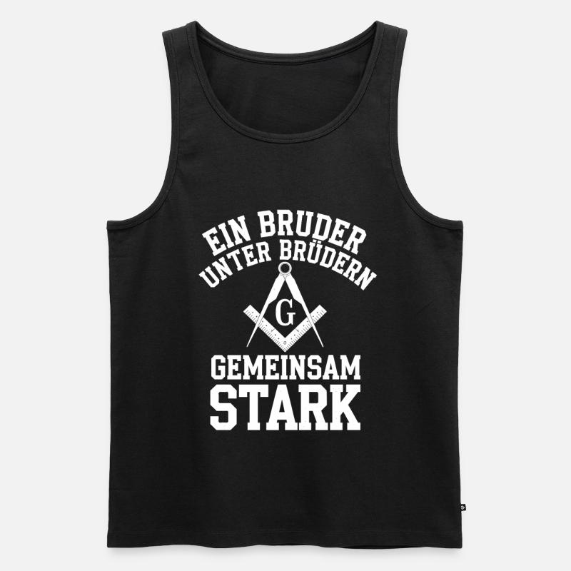 Freimaurer - Männer Premium Bio Tank Top - Schwarz