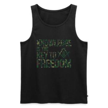 Mason Masonic Camo Freemason - Männer Premium Bio Tank Top - Schwarz - Vorne - AI Model Male 178 light (178cm)