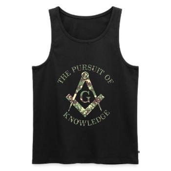 Masonic Freemasonry Camo - Men's Premium Organic Tank Top - black - Front - AI Model Male 178 light (178cm)