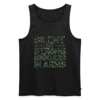 Mason Masonic Camo Freemason - Männer Premium Bio Tank Top - Schwarz - Vorne - AI Model Male 178 light (178cm)