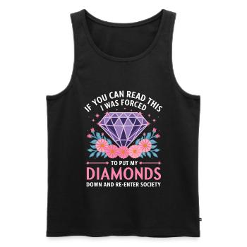 Painting Diamonds Diamond Painting Art - Men's Premium Organic Tank Top - black - Front - Michal (187cm)