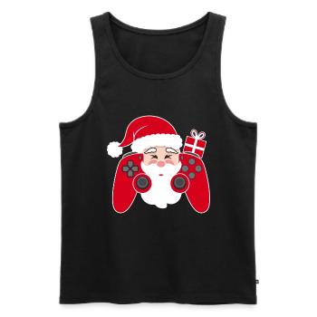 Gamer Weihanchten Gaming Weihnachten Zocken Zocker - Männer Premium Bio Tank Top - Schwarz - Vorne - AI Model Male 178 light (178cm)