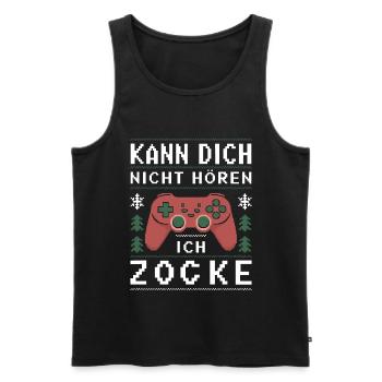Gamer Weihanchten Gaming Weihnachten Zocken Zocker - Männer Premium Bio Tank Top - Schwarz - Vorne - AI Model Male 178 light (178cm)