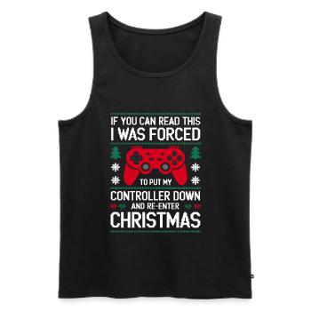 Gamer Weihanchten Gaming Weihnachten Zocken Zocker - Männer Premium Bio Tank Top - Schwarz - Vorne - AI Model Male 178 light (178cm)