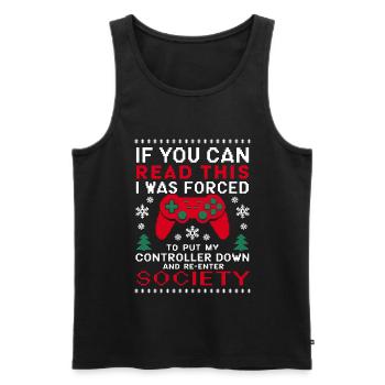 Gamer Weihanchten Gaming Weihnachten Zocken Zocker - Männer Premium Bio Tank Top - Schwarz - Vorne - AI Model Male 178 light (178cm)