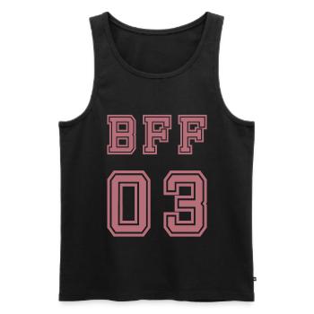 BFF 03 Meilleurs amis pour toujours Meilleur ami - Débardeur bio Premium Homme - noir - Devant - Michal (187cm)