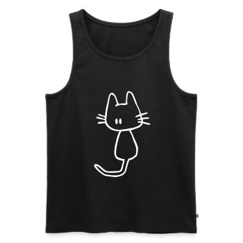 Mental Health Depression Semicolon - Men's Premium Organic Tank Top - black - Front - Michal (187cm)