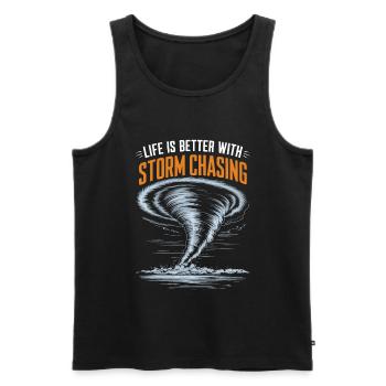 Storm Chaser Costume Storm Chaser - Men's Premium Organic Tank Top - black - Front - Michal (187cm)