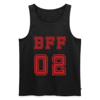 BFF Meilleur ami Meilleur ami - Débardeur bio Premium Homme - noir - Devant - AI Model Male 178 light (178cm)